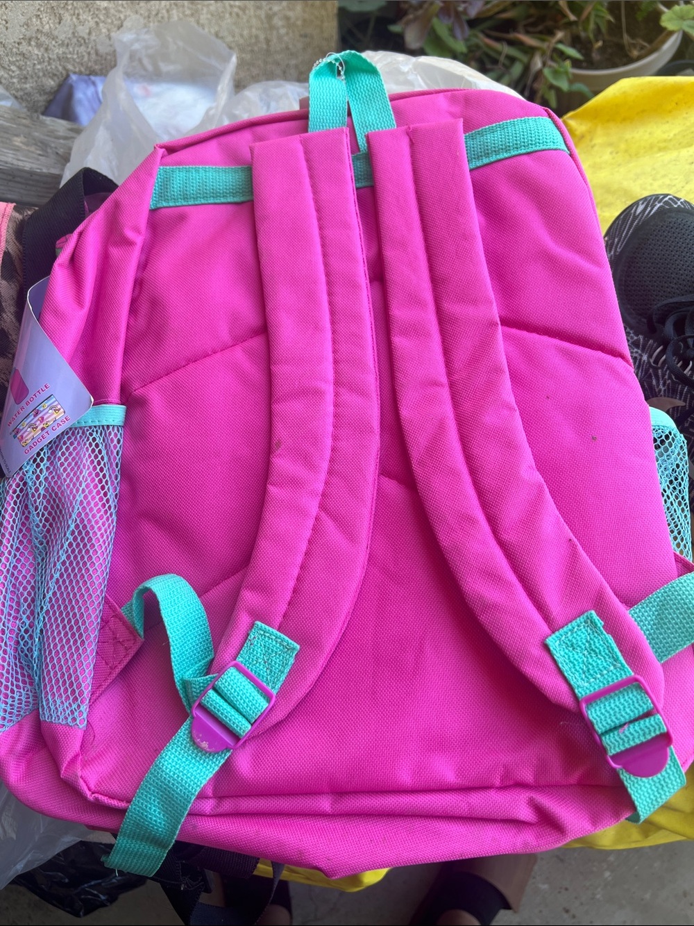 Kids Emoji Unicorn Backpack and Pencil Case - Pink - Picture 4 of 8